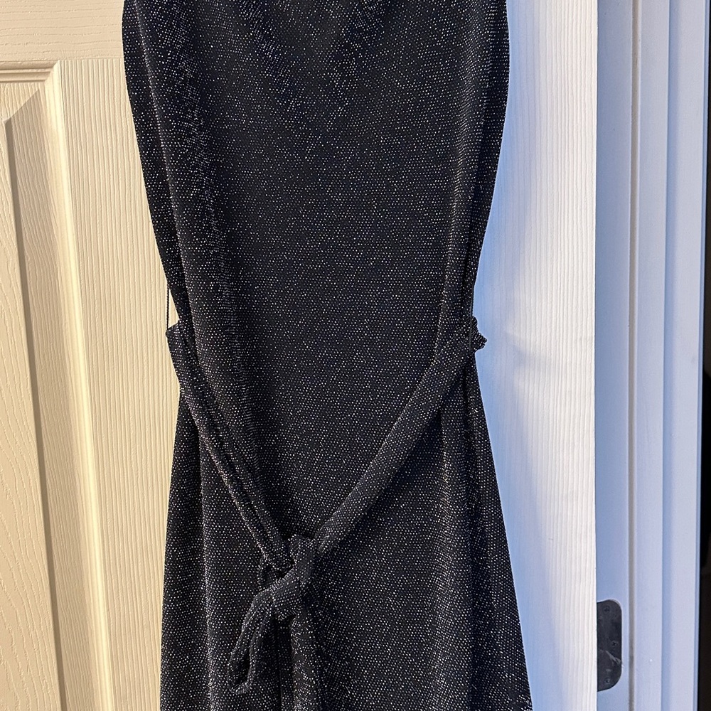 Black and silver coctail dress